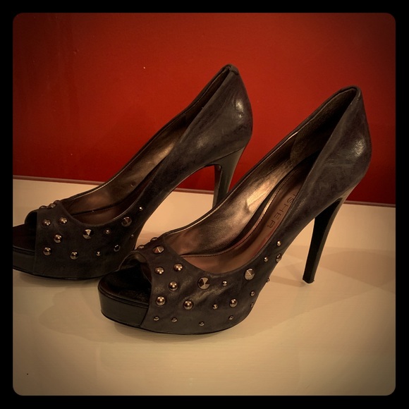 Black peep toe heels - Picture 1 of 1